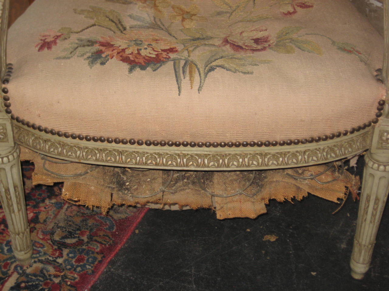 19th Century Louis XVI Five-Piece Salon Set For Sale 4