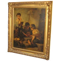 19th Century Painting after Bartolomé Esteban Murillo, Young Boys Playing Dice