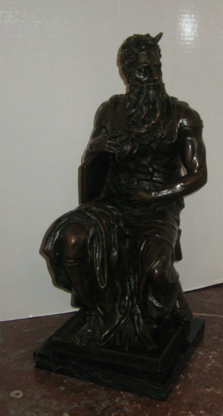Renaissance Bronze Sculpture of Moses after Michaelangelo