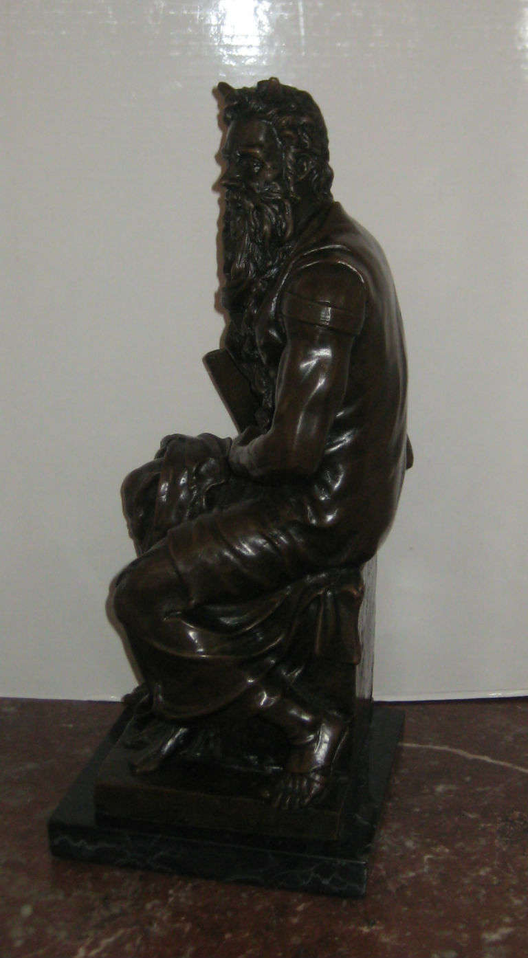 French Bronze Sculpture of Moses after Michaelangelo