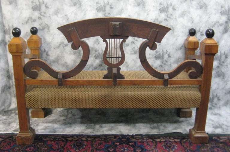 Wood 19th c. Biedermeier Sofa