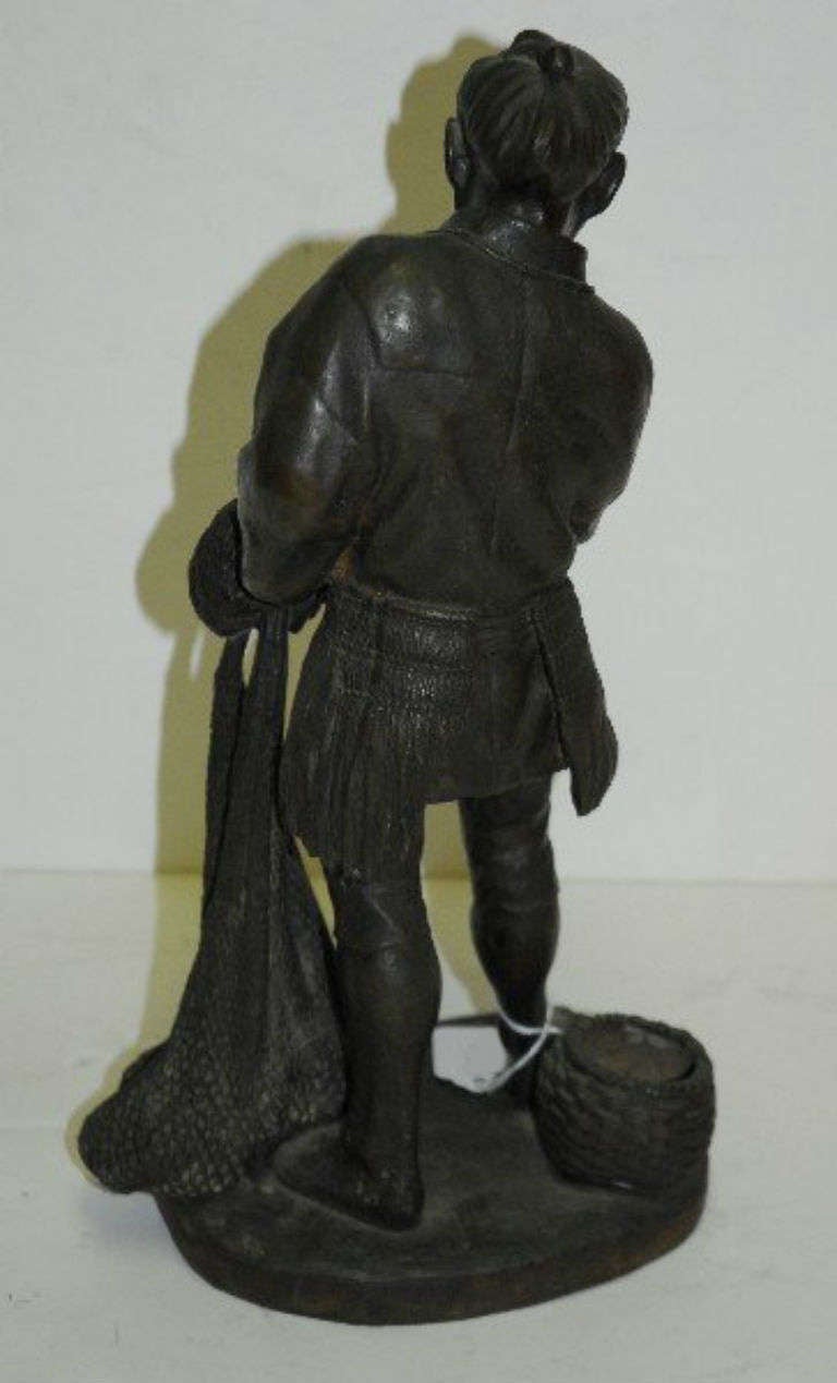 Other Japanese Meiji Period, Bronze Figure of a Fisherman