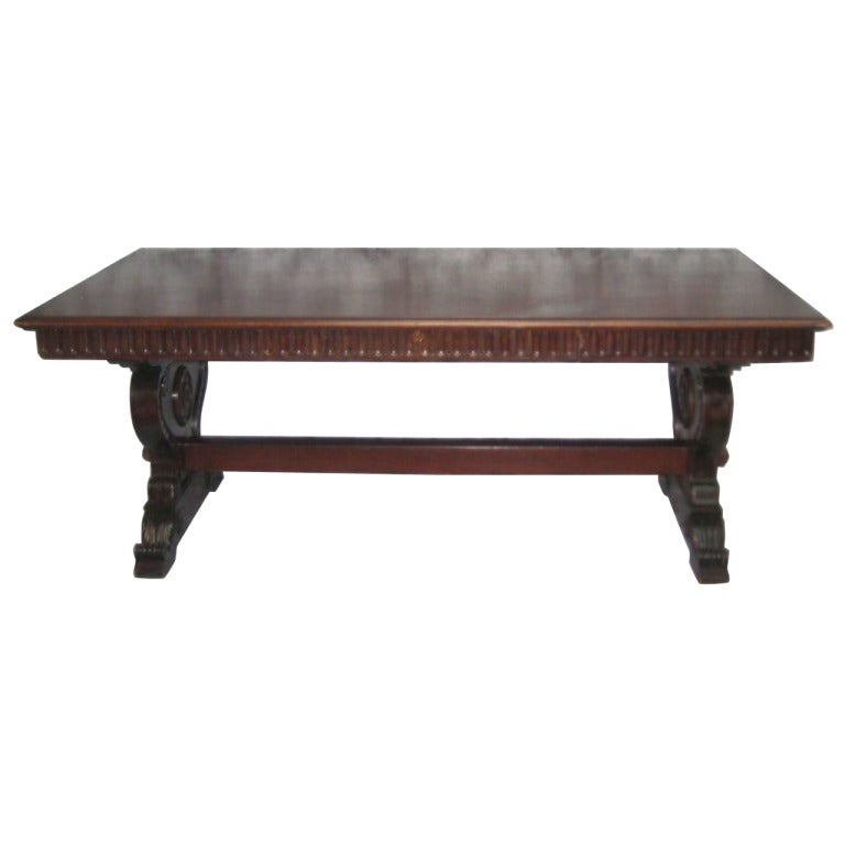 Refectory Table Italian Renaissance 19th Century Italian Renaissance Style Carved Mahogany Refectory Table ...