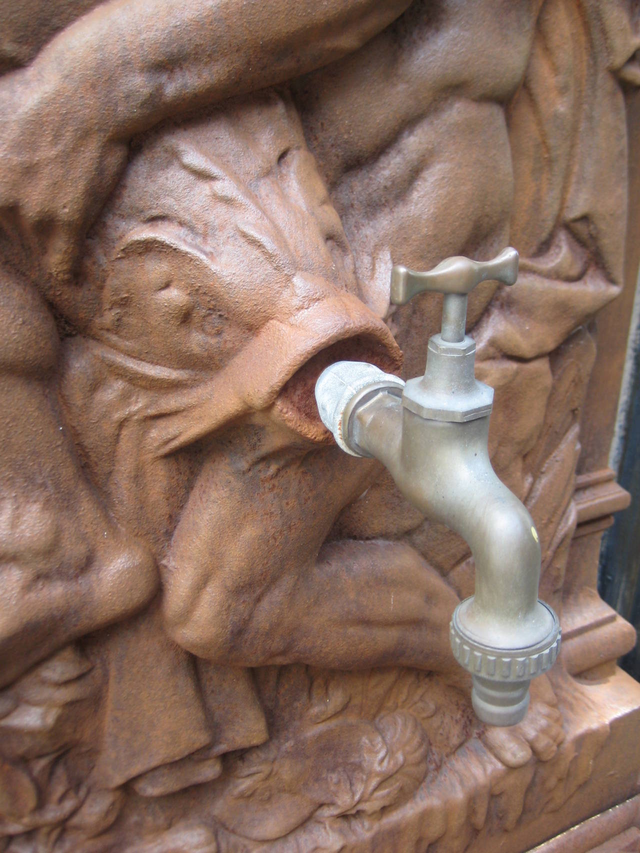 Large French Cast Iron Neptune Garden Fountain 2