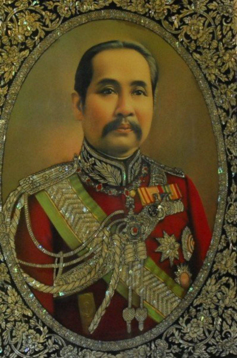 Other King Rama of Thailand, Hand Embellished Print with Mother-of-Pearl