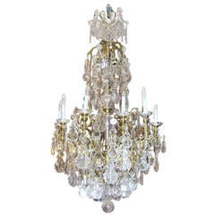 19th c. Louis XV signed Baccarat crystal chandelier