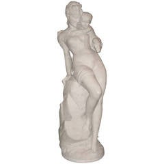 Large Compisite Marble Sculpture of Mother and Child