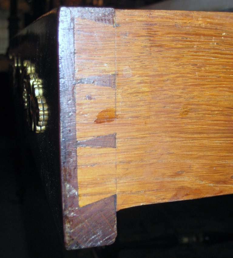 Bronze Empire mahogany ormolu mounted console table (K202)