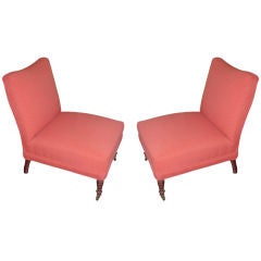 Pair Slipper Chairs