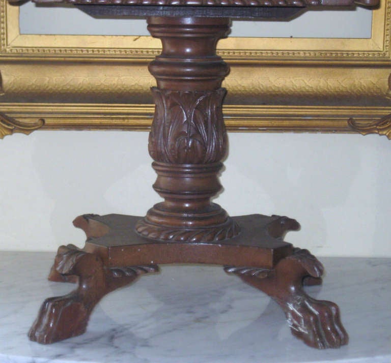 American Classical Classical Mahogany Drop Side Work Table 'Anthony Quervelle' For Sale