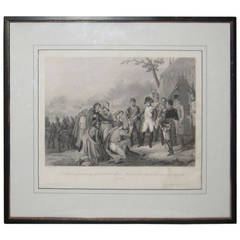 19th c. Napoleon Engraving by Jean-Pierre Blanchard 1753-1809