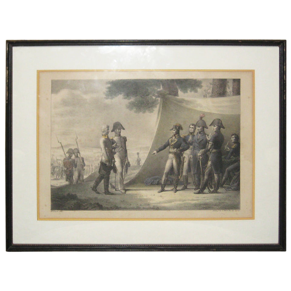 Rare 19th c. Napoleon Lithograph by Charles Motte 1785-1836