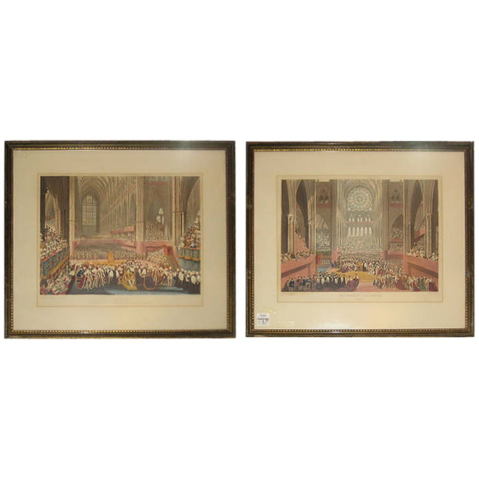 Two 19th Century Aquatints by William Bennett and Frederick Christian Lewis For Sale