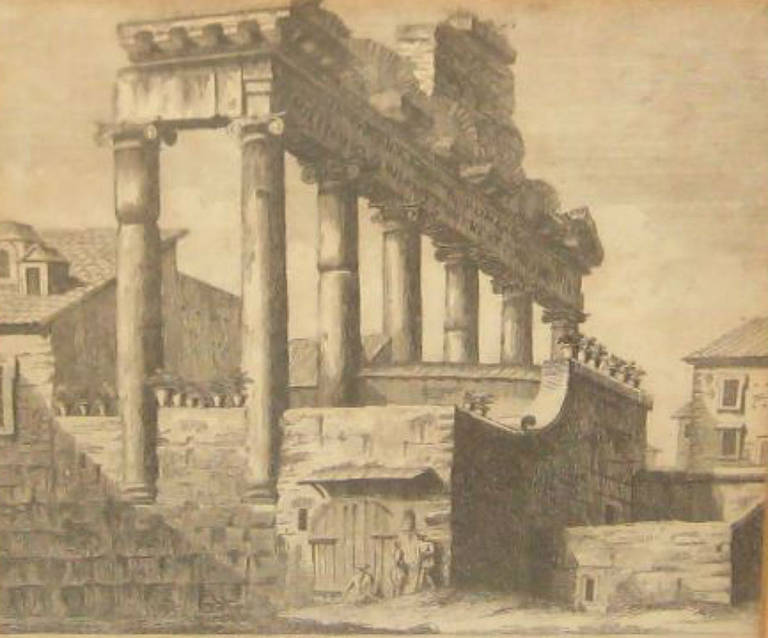Italian Four 19th Century Architectural Engravings after Giovanni Battista Piranesi