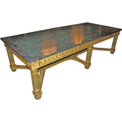 Large Neoclassical Style Pained Dining Table