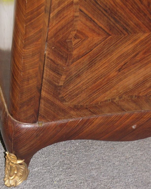 Fine Louis XV Style Marble-Top Vitrine