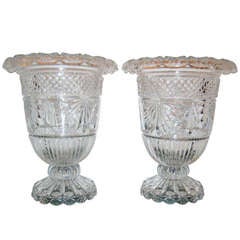 Vintage Pair of Crystal Champagne/Wine Coolers  Great for the Holidays