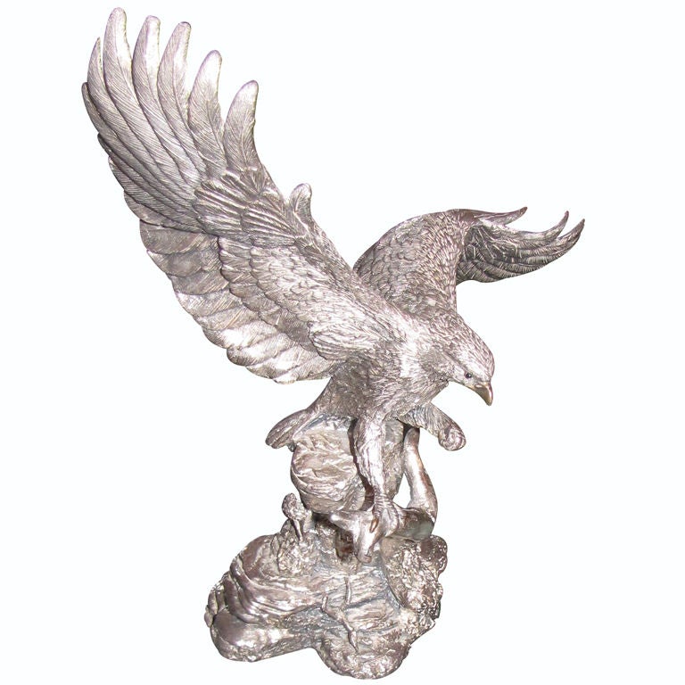 Asprey Sterling Silver 
Enamel Eagle
