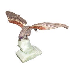 Asprey Sterling Silver & Enamel Eagle