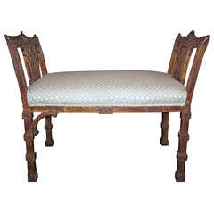 19th c. Chinese Chippendale Bench