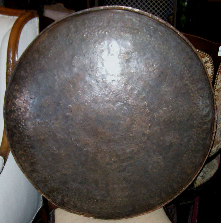 Other Large Antique Turkish Tinned Copper Tray