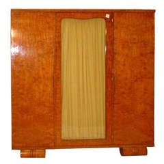 Antique Art Deco Three-Door Cabinet
