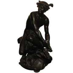 Jean-Baptiste Pigalle 'Mercury Attaching His Wings' Sculpture