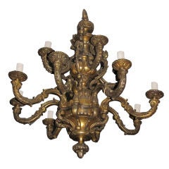 Regence style bronze twelve-light chandelier