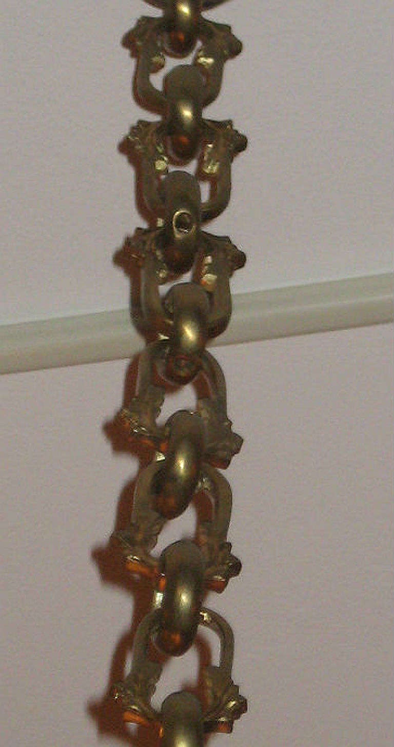 Gilt Bronze And Jasperware Six Light Chandelier In The Manner Of Robert Adam In Good Condition In Miami, FL