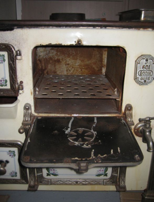 19th Century Fine Godin Steel Enamel & Cast Iron Stove Model 601