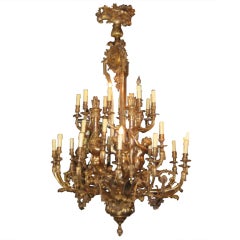 An Important Palace Size Dore Bronze Chandelier by F. Barbedienne