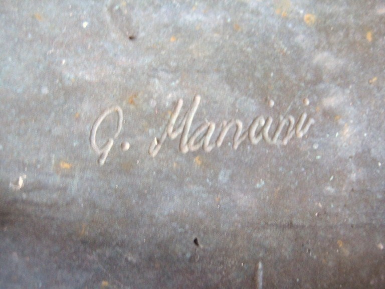 Lifesize Bronze Boy with Skateboard Sculpture by G. Mancini