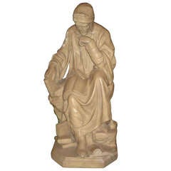 19th Century Italian Terrocatta Sculpture of Dante, A1645