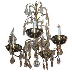Maison Jansen bronze and crystal chandelier (M1035)