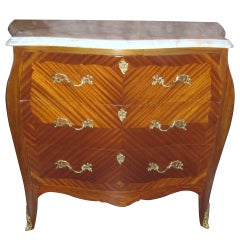 (M174) Louis XV style Bombe three-drawer Commode
