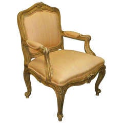 A Beautiful Single Louis XV French painted Fauteuil