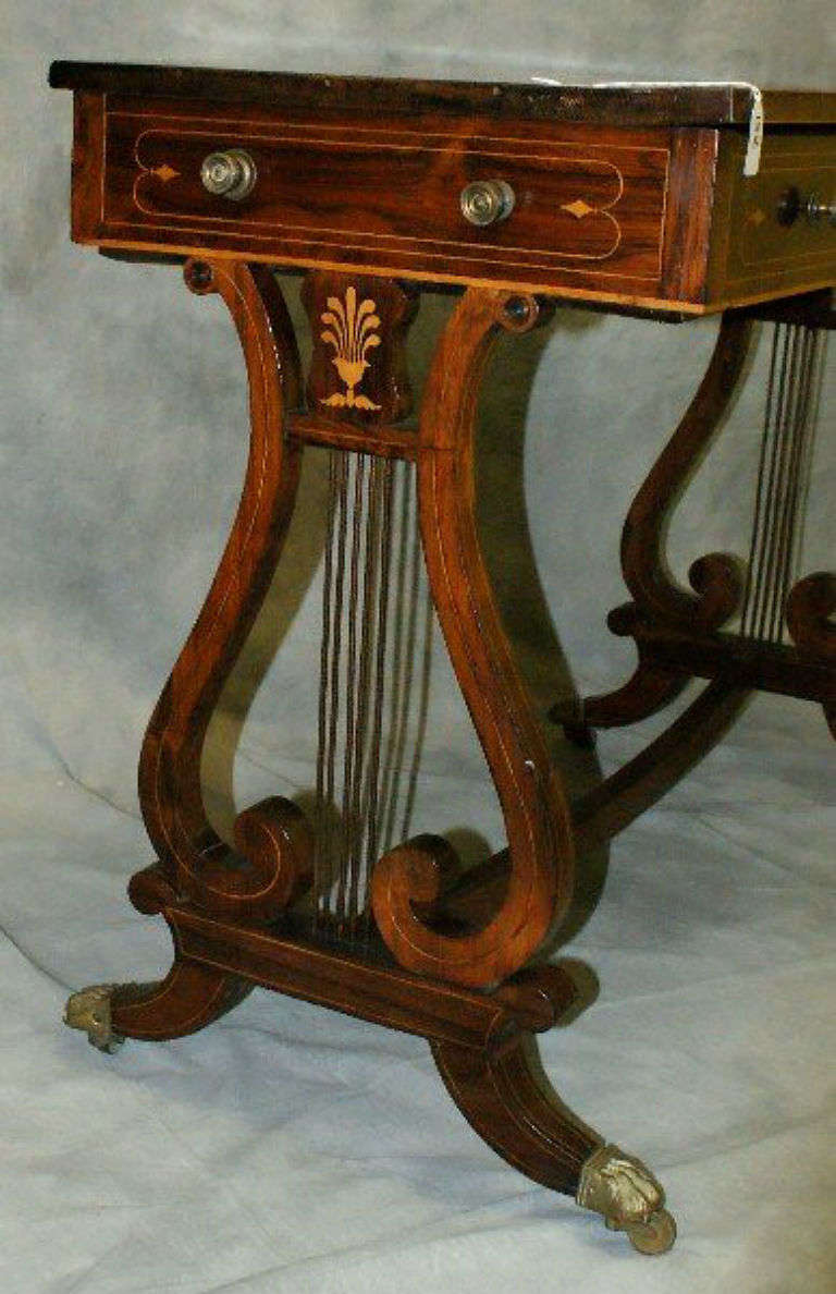 English 19th c. Regency Rosewood Sofa Table