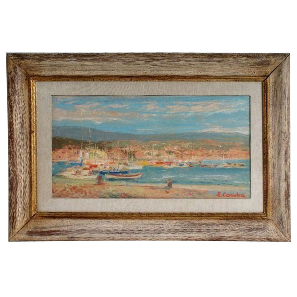 Emilio Comba, Italy, Riviera Di Ponente, Oil on Canvas For Sale