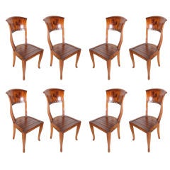 Set of eight Biedermeier style dining chairs