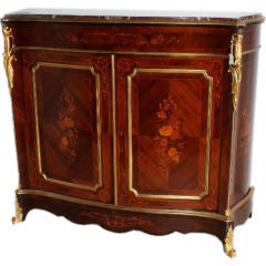 Fine Louis XVI style 19th C ormolu-mounted mahogany cabinet