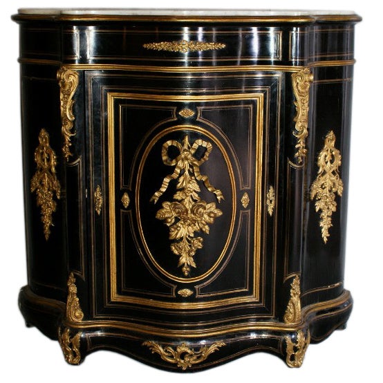 Louis Philippe Ebonized and Bronze cabinet French, 19th century
