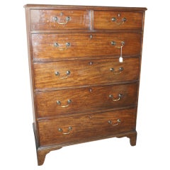 18th century mahogany tall chest of drawers (K47)