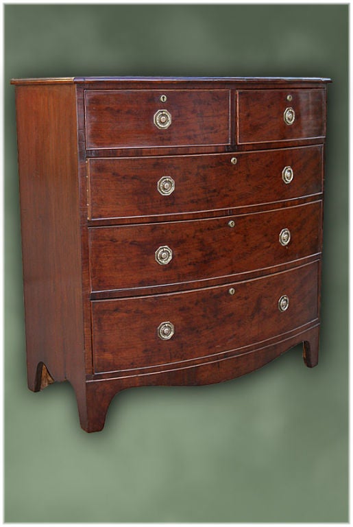 19th C. English Mahogany Chest of Drawers
