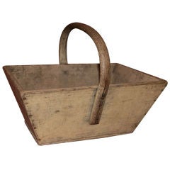French Wooden Basket for Grapes