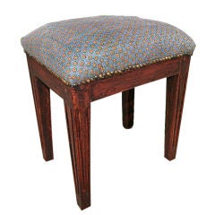 Late 19th C. French LXVI Style Upholsted Stool