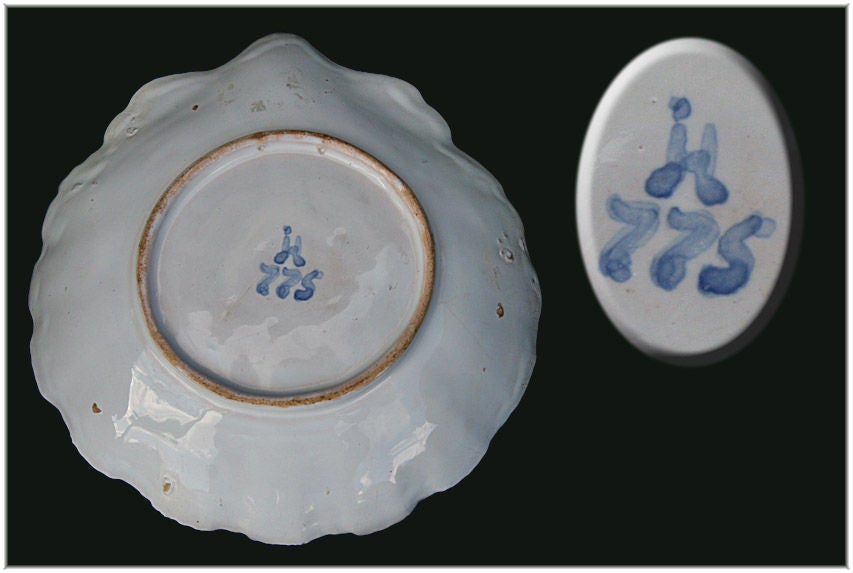 18th Century and Earlier 18th C. French Strasbourg Shell Dish