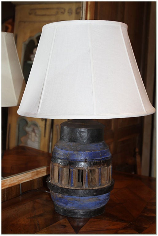 19th Century 19th C. French Wagon Wheel Base Converted to Lamp