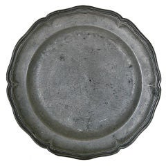 18th C. French Pewter Plate