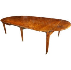 19th C. Walnut Directoire Style with 3 Leaves