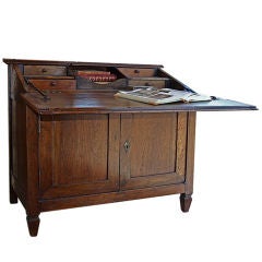 French Directoire Walnut/Tilleul Desk